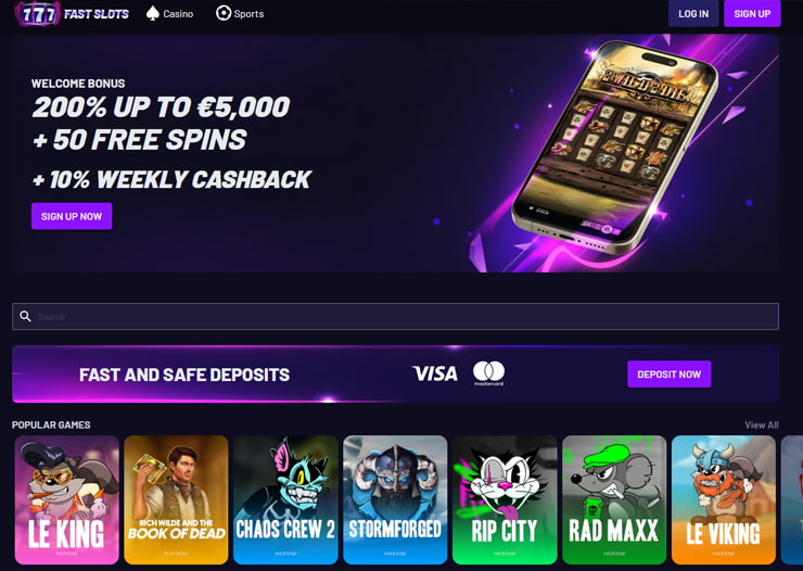 fast slots casino welcome bonus for irish gamblers