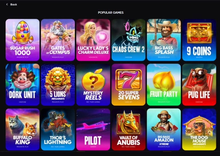 Popular games on Golden Panda