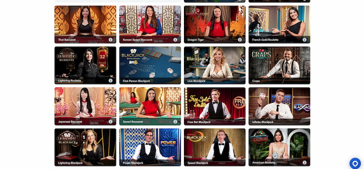A snapshot of live dealer games at the best online casinos Indonesia, including blackjack, baccarat, and roulette with real hosts.