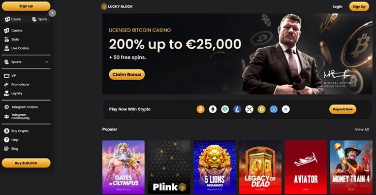 lucky block homepage
