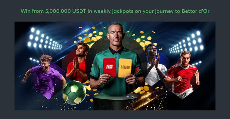 A snapshot of the Sportsbet.io bonus – Weekly jackpots Bettor d’Or football promo