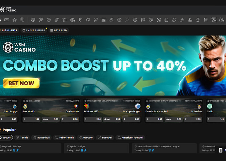 WSM Casino Cyprus Sporting Betting site with welcome bonus and football games