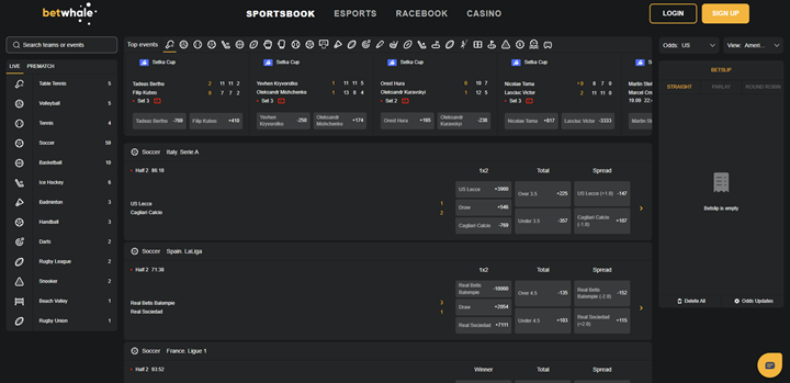 betwhale visa sports betting site soccer games