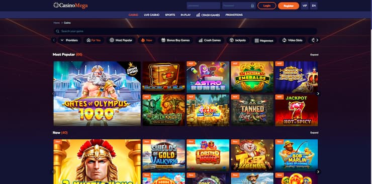 casinomega saudi arabian betting site games on homepage