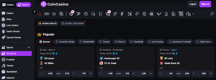 coincasino pakistani betting sites games and sports markets