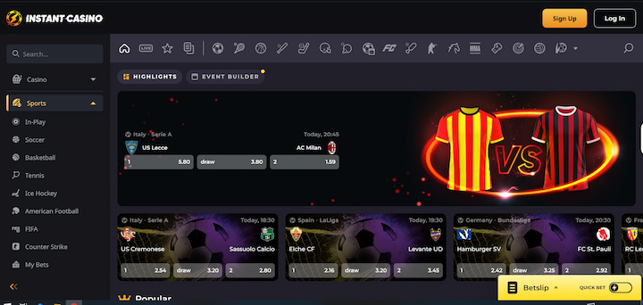 instant casino pakistan betting site sports and europe league games
