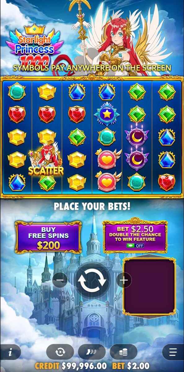 Play Starlight Princess 1000 on Mobile