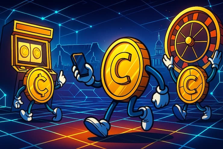 Best casino apps South Africa digital illustration with futuristic blockchain theme