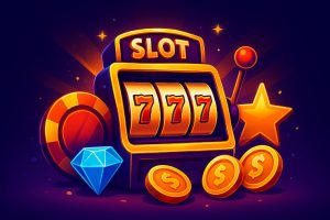 An image of a typical slot machine.