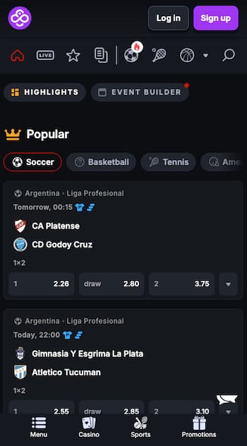 A snapshot of mobile crypto betting at coincasino