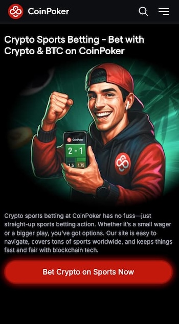 A snapshot of coinpoker crypto betting site