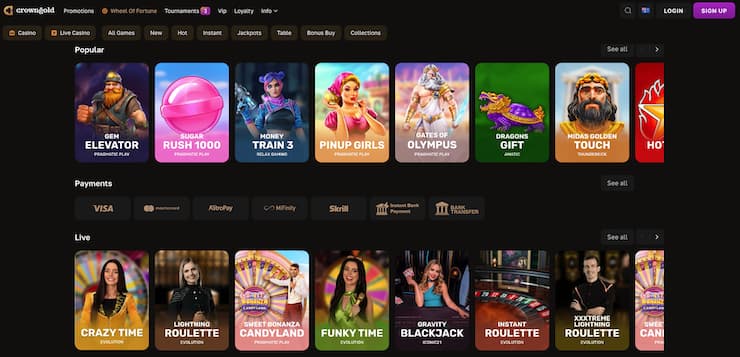 Crowngold casino site – best online casinos Australia high roller option