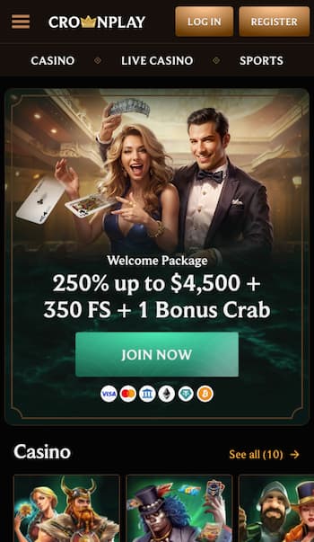 CrownPlay Australian mobile casino site