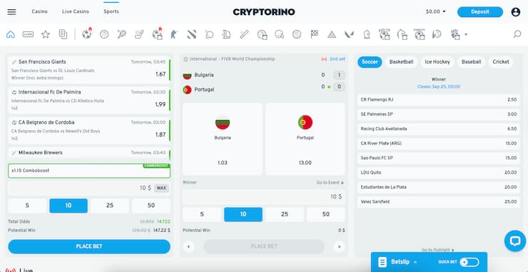 Cryptorino sportsbook litecoin live betting dashboard