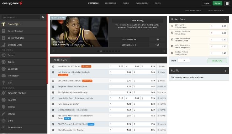 everygame visa betting site special offer sports bets
