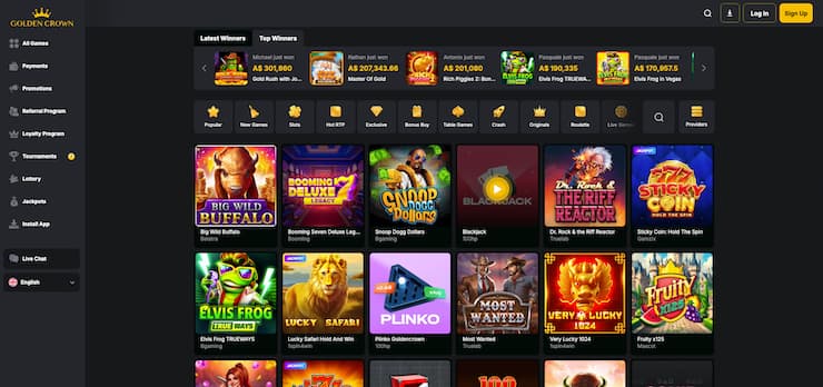 Golden Crown casino homepage – best online casinos Australia bonus site
