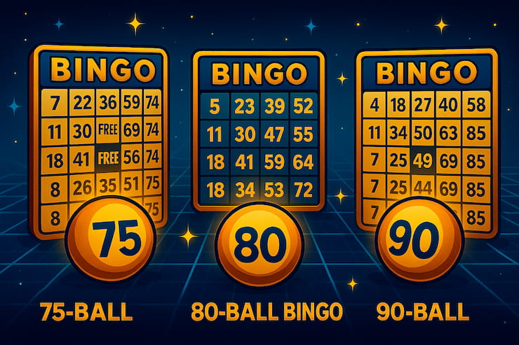 An image showing the three different types of bingo games.