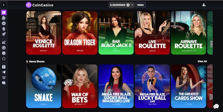 Ripple casinos live dealer games at CoinCasino