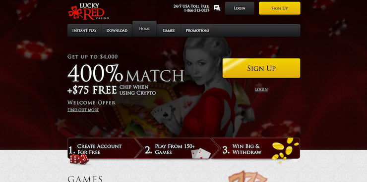 Lucky Red online slots welcome bonus