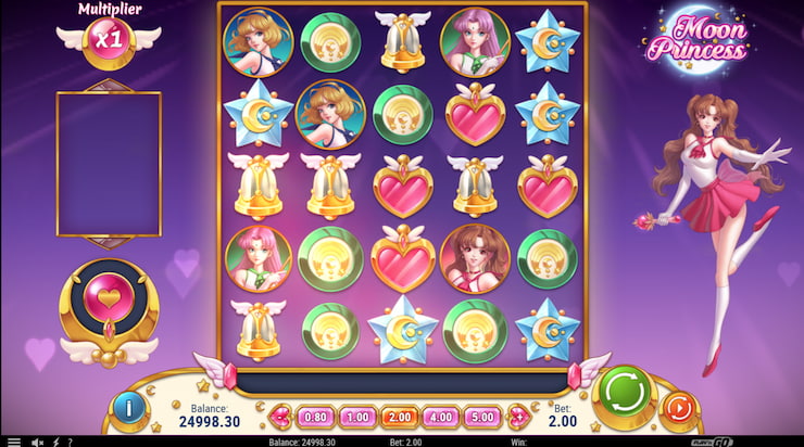 A screenshot of the Moon Princess slot from Play'n GO.