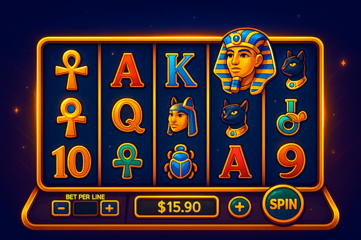 An image of a typical online slot machine.