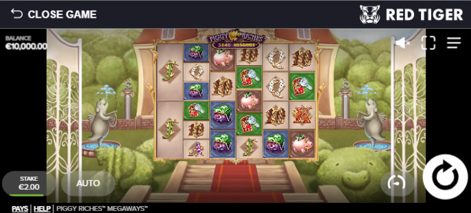 Piggy Riches Megaways slot on mobile.