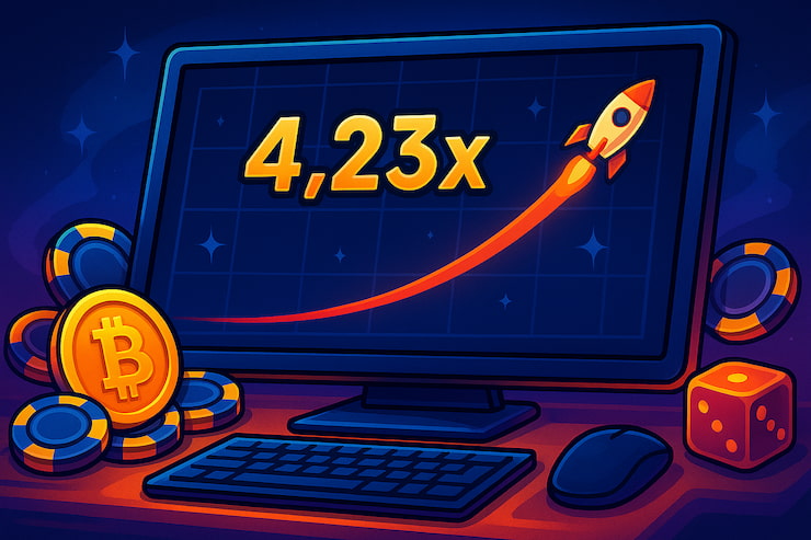 A graphic showing a plinko casino game online.