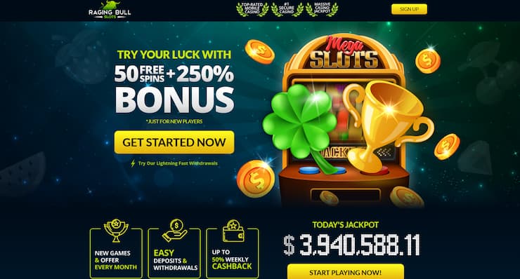 Raging Bull Slots new casino site with jackpots