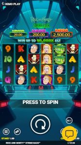 Rick and Morty Strike Back new slot sites game