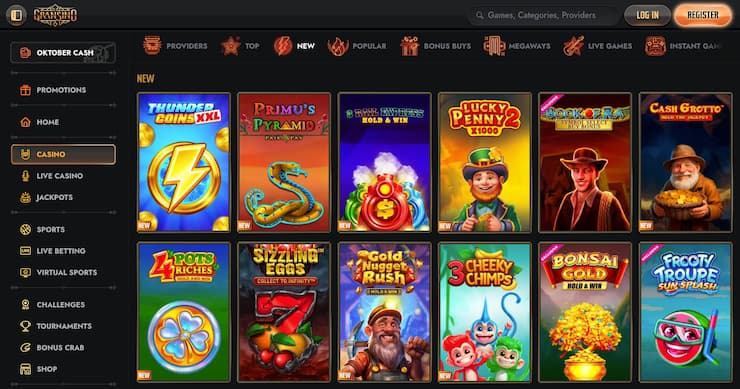 New Zealand casino bonus online slots with jackpot and new releases at Gransino Casino