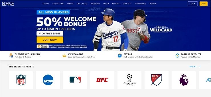 sportsbetting ag visa sportsbook welcome bonus and sports markets