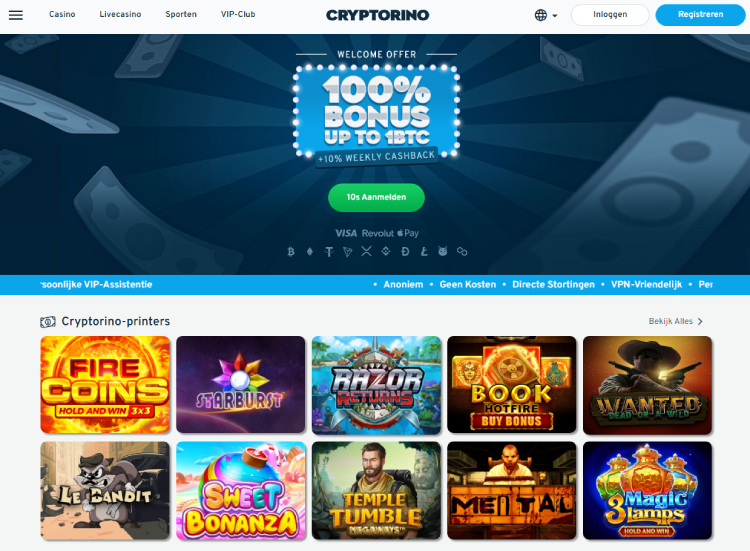 Cryptorino, crypto casino