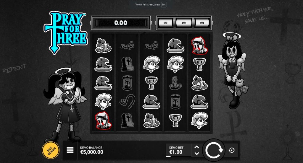 Pray for Three Slot Gameplay