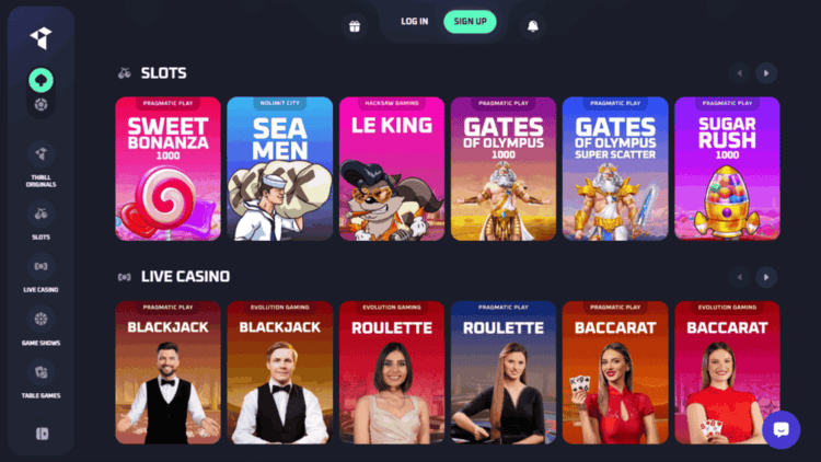 thrill beste no kyc casino