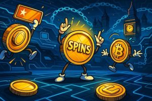 Illustration representing the best free spins casinos in the UK