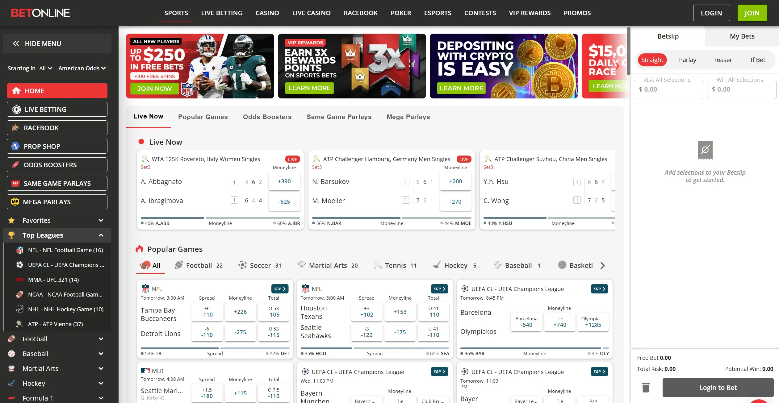 betonline table tennis betting sites games and sports betting bonuses