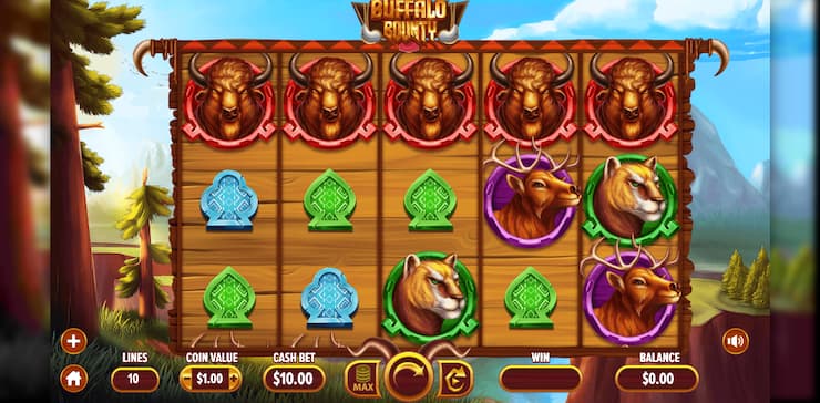 Buffalo Bounty online slot with wild symbols and free spins