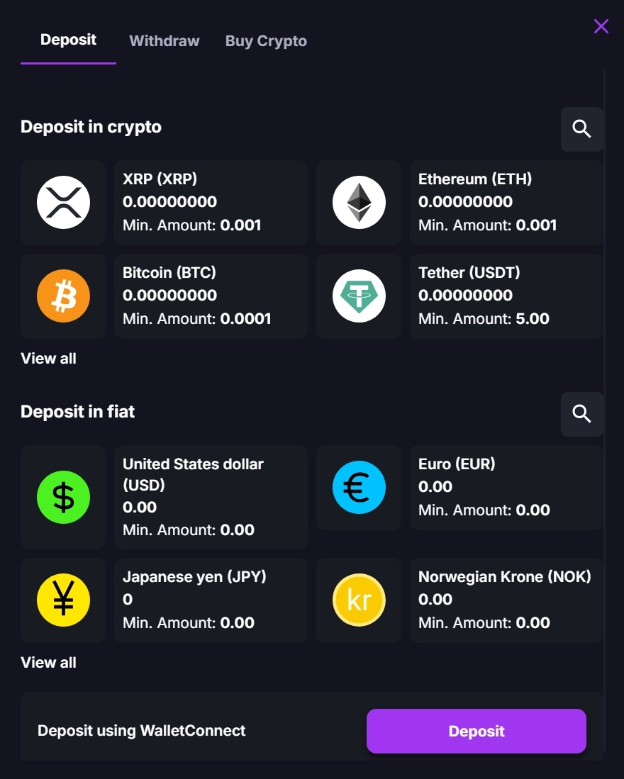 deposit options for table tennis betting site