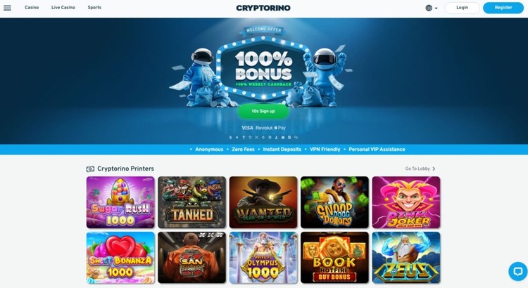 cryptorino beste no kyc casino