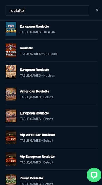 Betpanda roulette tables at no account casino site