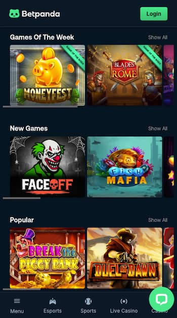 Betpanda slot games at casino without registration