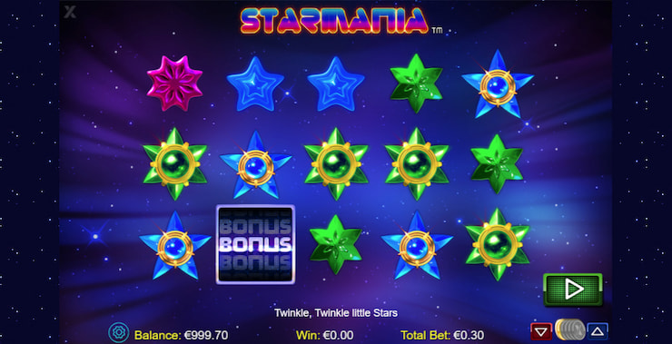 A screenshot of the Starmania slot.