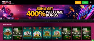 A screenshot of the Welcome Bonus at TheOnlineCasino No Limit Casino