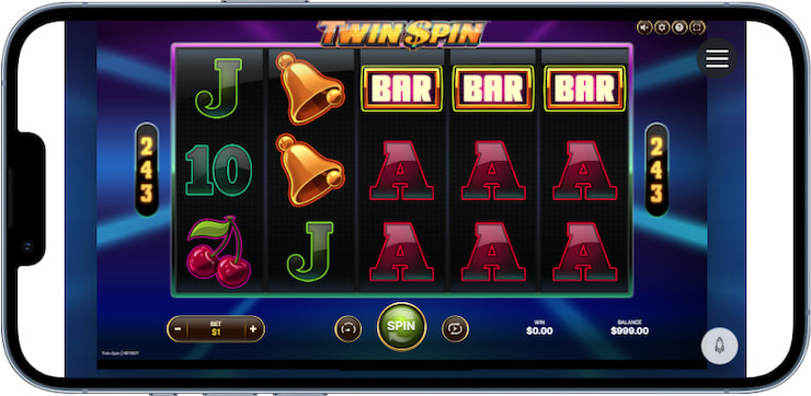 The Twin Spin slot on a mobile device.