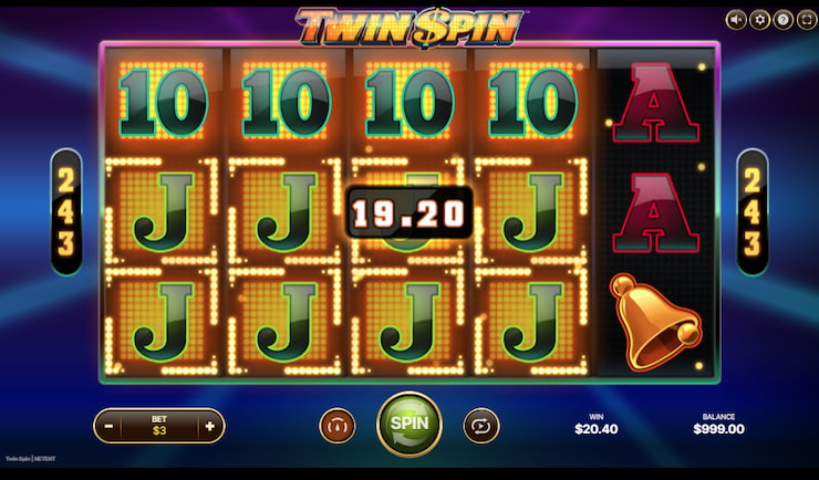 Twin Spin slot big win.