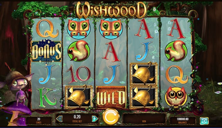 A screenshot of the Wishwood slot.