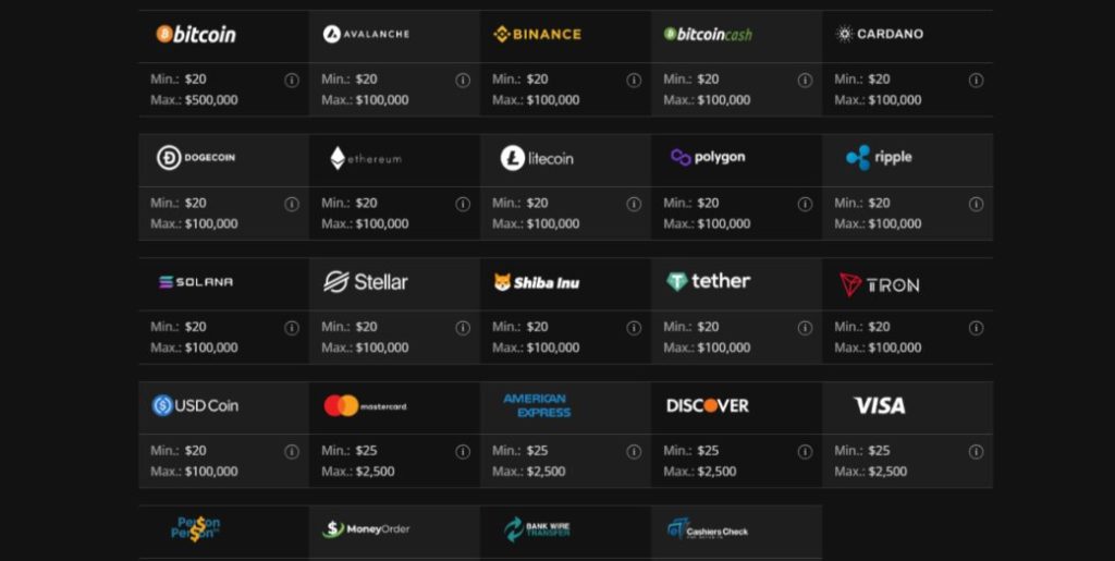 casino payment methods