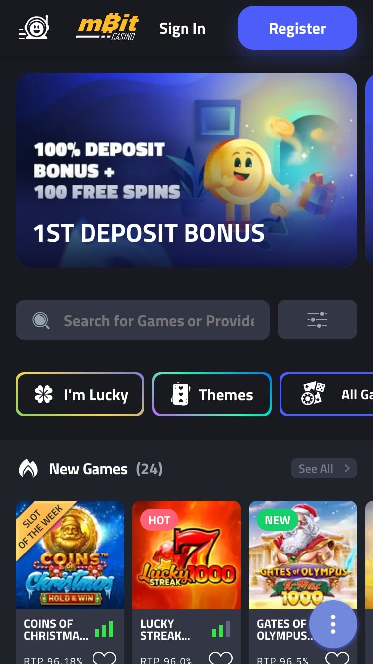 mBit casino welcome offers