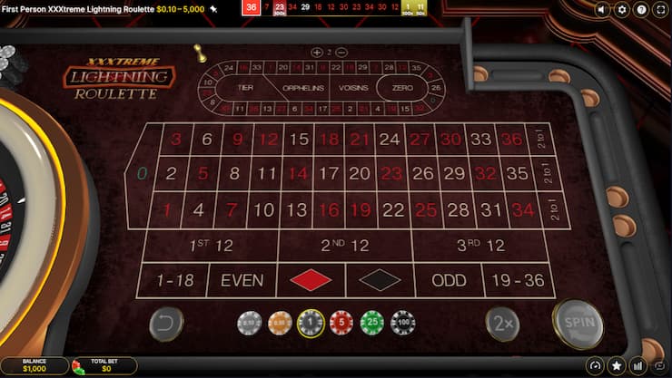 XXXtreme Lightning Roulette from Evolution is an incredibly popular live roulette game.