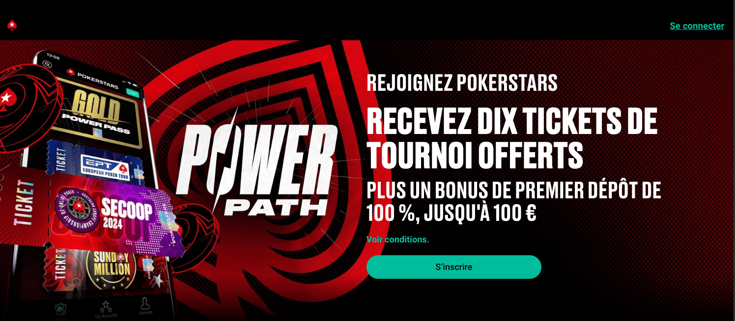 PokerStars bonus de bienvenue